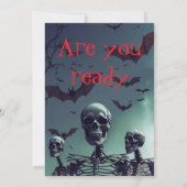 Gothic Haunted Gate Invitation | Spooky Halloween 招待状 (裏面)