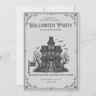 Gothic Haunted House Halloween Party Invitation |  招待状
