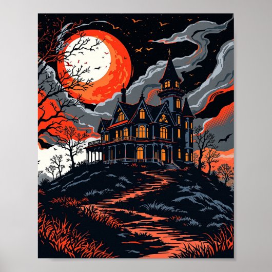 Gothic Haunted House Poster ポスター (正面)