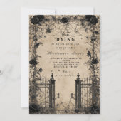 Gothic Haunted Manor Halloween 招待状 (正面)