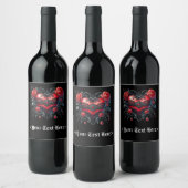 Gothic Heart Valentine Bottle Labels ワインラベル (ボトル)