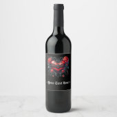 Gothic Heart Valentine Bottle Labels ワインラベル (正面)