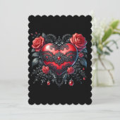 Gothic Heart Valentine Flat Greeting Card シーズンカード (スタンド正面)