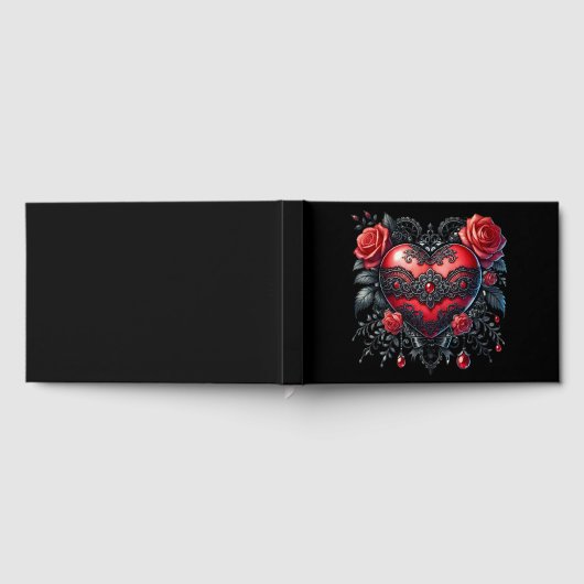 Gothic Heart Valentine Guest Book ゲストブック (全面)