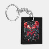 Gothic Heart Valentine Keychain キーホルダー (正面左)
