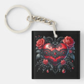 Gothic Heart Valentine Keychain キーホルダー (正面)
