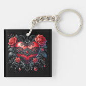 Gothic Heart Valentine Keychain キーホルダー (裏面)