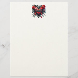 Gothic Heart Valentine Letterhead レターヘッド
