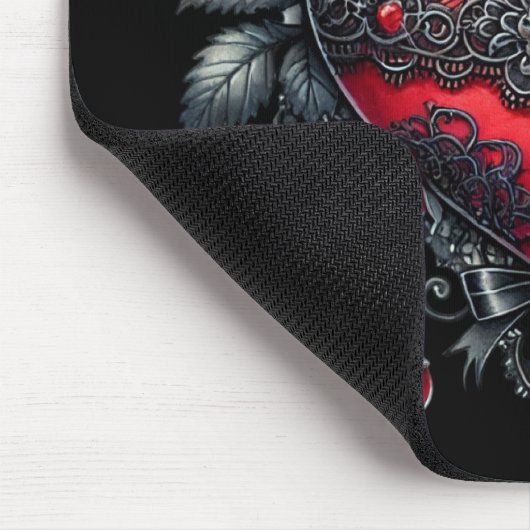 Gothic Heart Valentine Mousepad マウスパッド (コーナー)