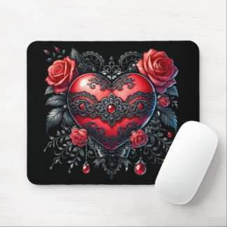 Gothic Heart Valentine Mousepad マウスパッド