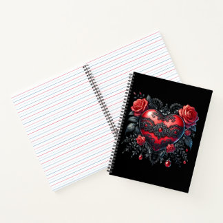 Gothic Heart Valentine Notebook ノートブック