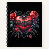 Gothic Heart Valentine Notebook ノートブック (正面)