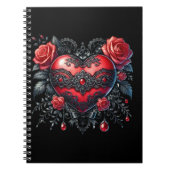 Gothic Heart Valentine Photo Notebook ノートブック (正面)