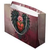 Gothic Heart with Bloom and Wings. ラージペーパーバッグ (裏面アングル)