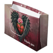 Gothic Heart with Bloom and Wings. ラージペーパーバッグ (正面アングル)