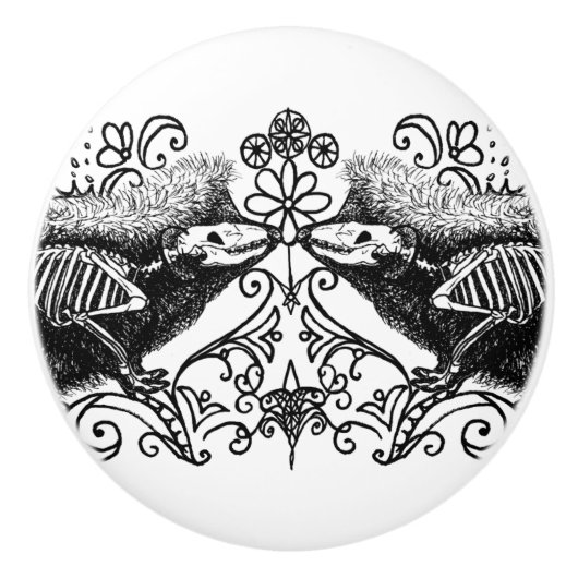 Gothic Hedgehog Anatomy Ceramic Knob セラミックノブ (正面)