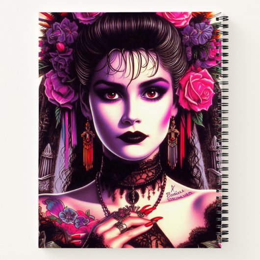 Gothic Hispanic Woman ノートブック (裏面)