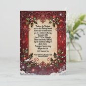 Gothic Holly on Red Christmas Party 招待状 (スタンド正面)