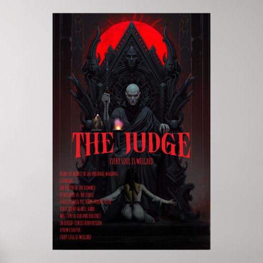 Gothic Horror Poster The Judge Dark Fantasy Wall  ポスター (正面)