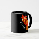 Gothic Humor Funny F-Caw-F Crow マグカップ (正面右)