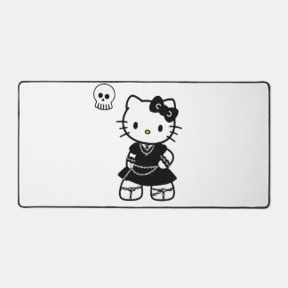 Gothic Kawaii Kitty – Emo Aesthetic Desk Mat デスクマット