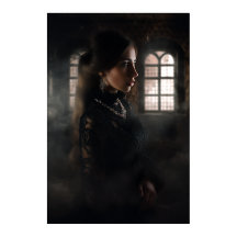 Gothic Lace Woman Misty Stone Chamber