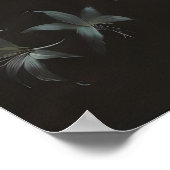 Gothic Lilies Flowers Candlelight Castle Art, Dark ポスター (角)