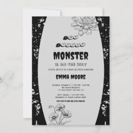 Gothic Little Monster Baby Shower Design 招待状