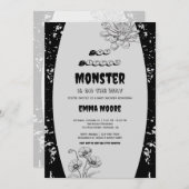 Gothic Little Monster Baby Shower Design 招待状 (正面/裏面)
