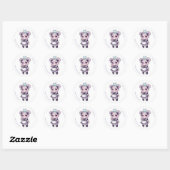 Gothic Maid Bear - Spooky Bunny Doll & Hard ラウンドシール (シート)