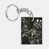 Gothic Masquerade Masks Black and White キーホルダー (正面左)