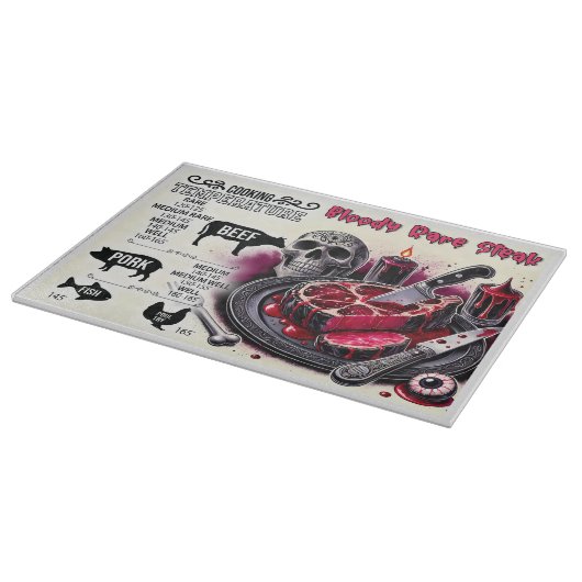Gothic Meat Temperature Guide カッティングボード (角)