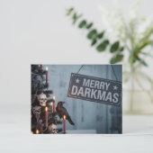 Gothic "Merry Darkmas" Horror Christmas Tree ポストカード (スタンド正面)