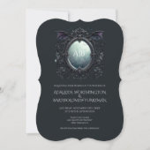 Gothic Mirror Monogram Wedding Invitation 招待状 (正面)