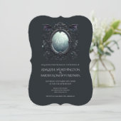 Gothic Mirror Monogram Wedding Invitation 招待状 (スタンド正面)