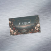 Gothic Moody Rose River Landscape Gold Frame マグネット名刺 (インサイチュ)