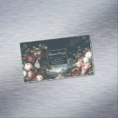 Gothic Moody Rose River Landscape Gold Frame マグネット名刺 (インサイチュ)