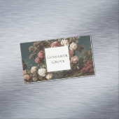 Gothic Moody Rose River Landscape Gold Frame マグネット名刺 (インサイチュ)