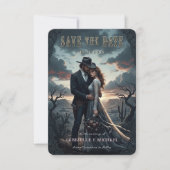 Gothic Moody Western Cowboy Wedding Save The Date セーブザデート (正面)