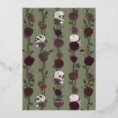 Gothic Moss Green Til Death Wedding Foil 箔招待状 (裏面)