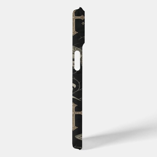 Gothic Moth & Cross Damask Phone Case  Case-Mate iPhoneケース (裏面 / 右)