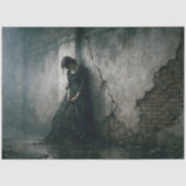 Gothic Mourning Woman Wall Decoupage 薄葉紙 (正面)