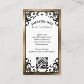 Gothic Mystic Holistic Spiritual Crystal Ball Gold 名刺 (裏面)