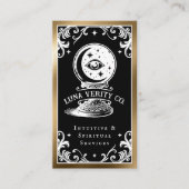 Gothic Mystic Holistic Spiritual Crystal Ball Gold 名刺 (正面)