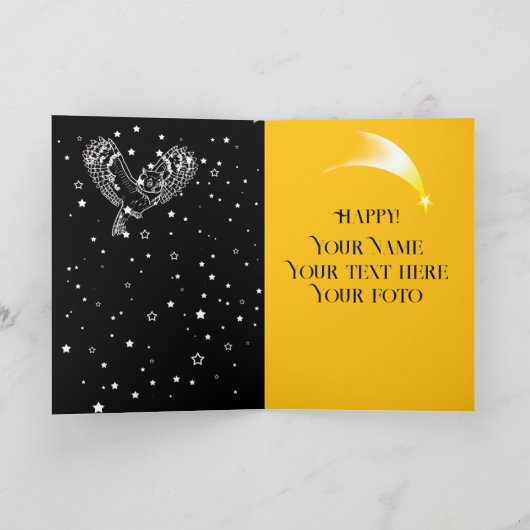 Gothic Night Owl and woman カード (内部)