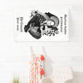 Gothic Night Owl and woman 横断幕 (インサイチュ)