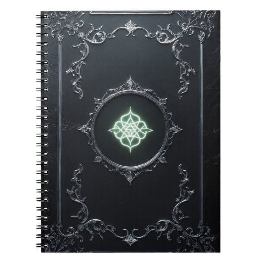 Gothic Notebook – Dark Aesthetic Mystic Symbol ノートブック (正面)