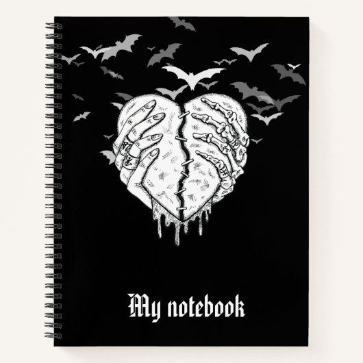 Gothic Notebook for Dark Aesthetics & Deep Ideas ノートブック (正面)