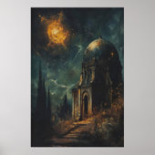 Gothic Observatory Space Printable Dark Fantasy ポスター (正面)