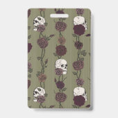 Gothic Olive Green Skull Buy the Bride a Drink バッジ (裏面)